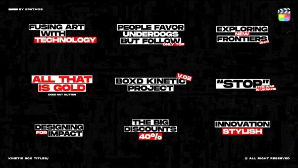 Photo of Kinetic Box Titles v2.0 | FCPX – Videohive 51902910