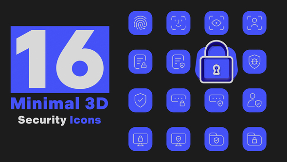 Photo of Minimal 3D – Security Icons – Videohive 51845603