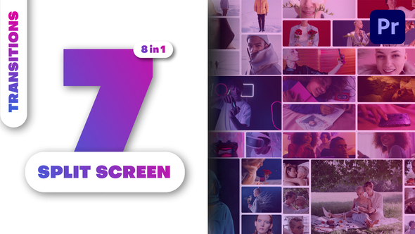 Photo of Multiscreen Transitions – 7 Split Screen – Videohive 49612457