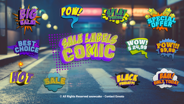 Photo of Sale Labels Comic – Videohive 51756176