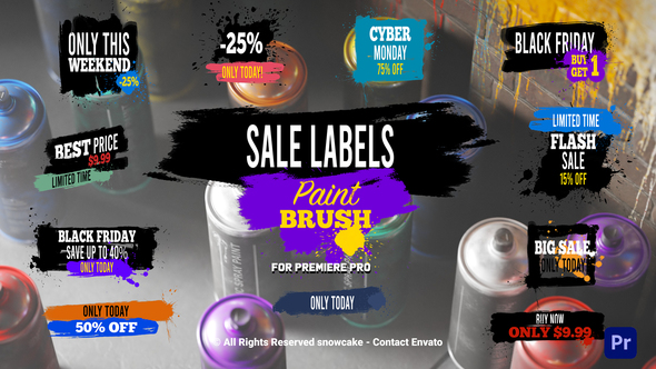 Photo of Sale Labels Paint Brush For Premiere Pro – Videohive 51992992