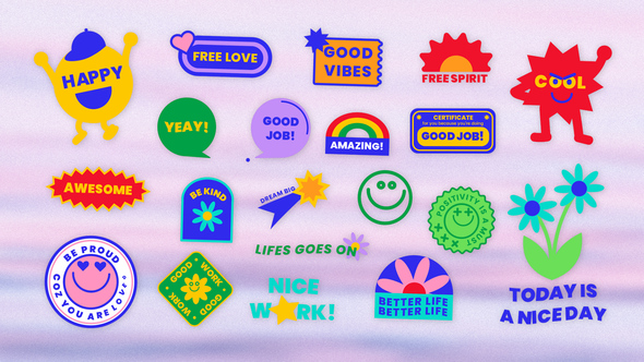 Photo of Sticker Pack – Retro Y2K Vibrant After Effects Project Template – Videohive 51801505
