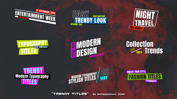Photo of Trendy Titles – Videohive 51953943