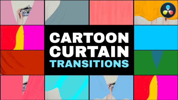 Photo of Cartoon Curtain Transitions | DaVinci Resolve – Videohive 52076863