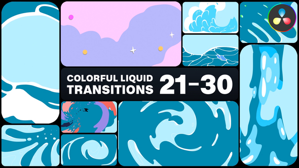 Photo of Colorful Liquid Transitions for DaVinci Resolve – Videohive 52087615