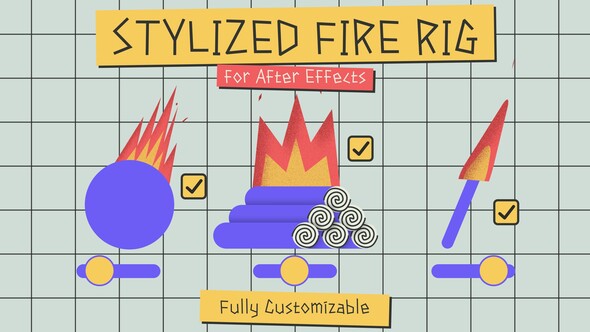 Photo of Fully Customizable Stylized 2d Fire Rig for After Effects – Videohive 51996925