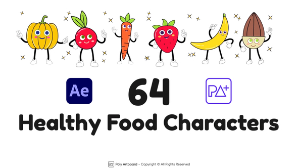 Photo of Healthy Food Characters For After Effects – Videohive 52038070