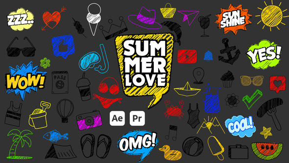 Photo of Summer Scribble Icons – Videohive 52070168