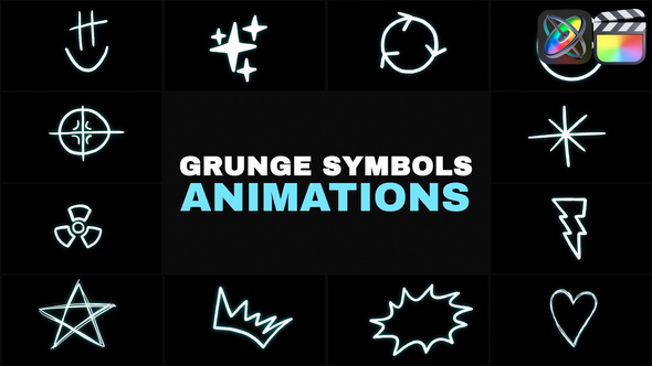 Photo of Abstract Grunge Symbols Animations | FCPX – Videohive 52743045