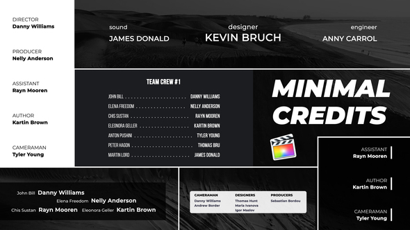 Photo of Minimal Credits for Final Cut Pro – Videohive 52861709