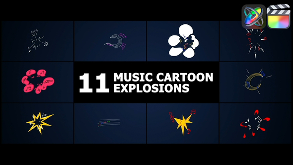 Photo of Music Cartoon Explosions | FCPX – Videohive 52689035