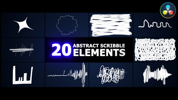 Photo of Abstract Scribble Elements | DaVinci Resolve – Videohive 53327364