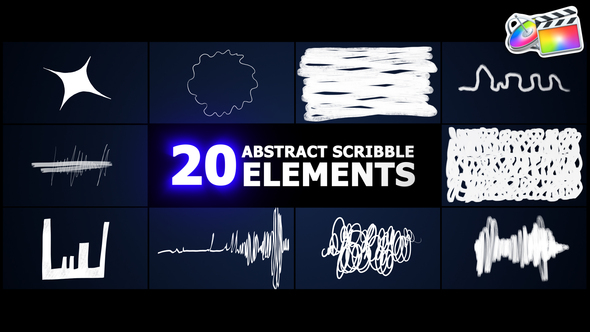 Photo of Abstract Scribble Elements | FCPX – Videohive 53226194