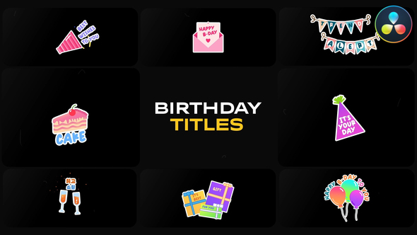 Photo of Birthday Titles for DaVinci Resolve – Videohive 53467111