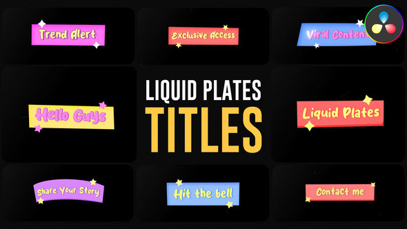 Photo of Liquid Plates Titles for DaVinci Resolve – Videohive 53534171