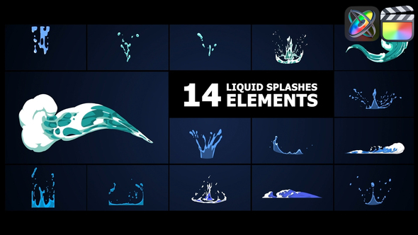 Photo of Liquid Splashes Elements | FCPX – Videohive 53432030