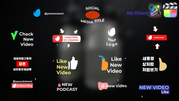 Photo of Social Media Buttons And Titles for FCPX – Videohive 53228129