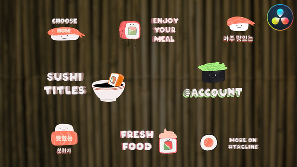 Photo of Sushi Titles for DaVinci Resolve – Videohive 53141273