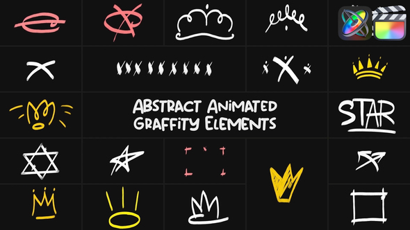 Photo of Abstract Animated Graffity Elements for FCPX – Videohive 54038301