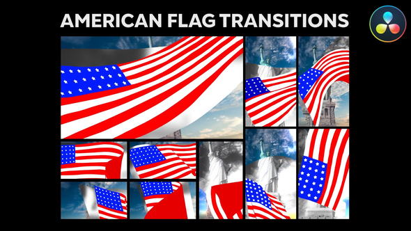 Photo of American Flag Transitions for DaVinci Resolve – Videohive 53602003