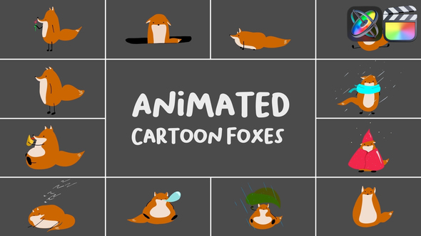 Photo of Animated Cartoon Foxes for FCPX – Videohive 54029327