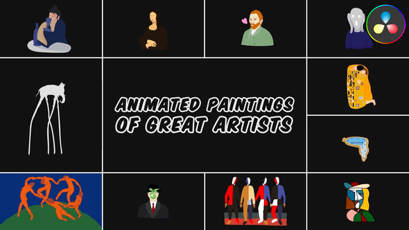 Photo of Animated Paintings of Great Artists for DaVinci Resolve – Videohive 53946769