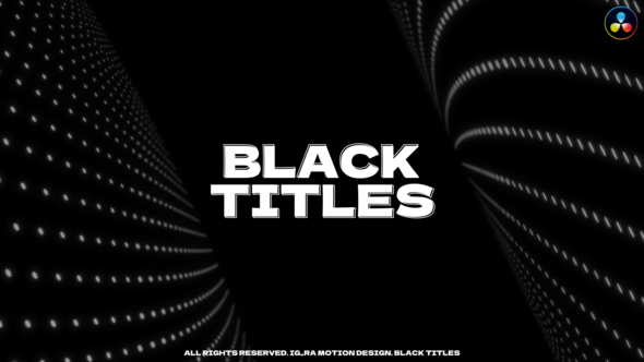 Photo of Black Titles | DaVinci Resolve – Videohive 53874660