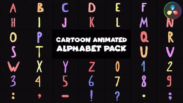 Photo of Cartoon Animated Alphabet for DaVinci Resolve – Videohive 53983106