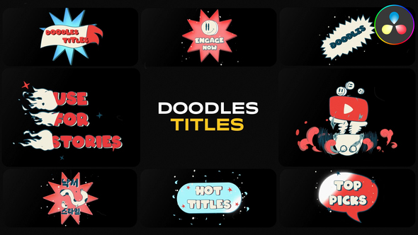 Photo of Cartoon Doodles Titles for DaVinci Resolve – Videohive 53928926