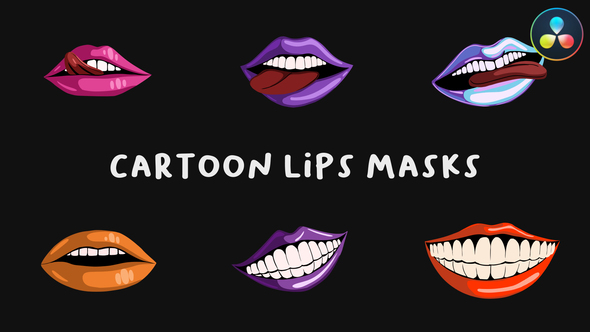 Photo of Cartoon Lips Masks | DaVinci Resolve – Videohive 53579305