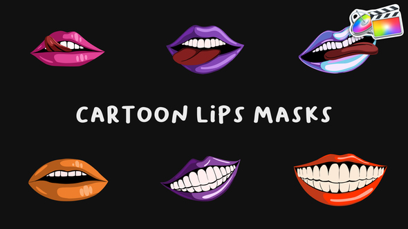 Photo of Cartoon Lips Masks | FCPX – Videohive 53579295