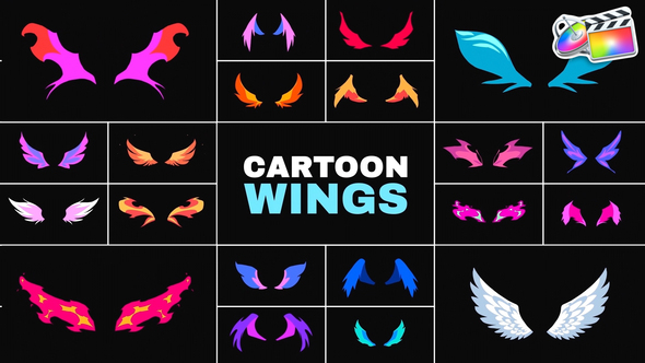 Photo of Cartoon Wings for FCPX – Videohive 54028549