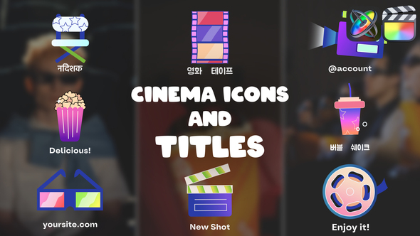 Photo of Cinema Icons And Titles for FCPX – Videohive 53916304