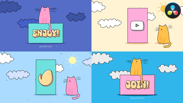 Photo of Funny Cartoon Cat Logo | DaVinci Resolve – Videohive 53579377