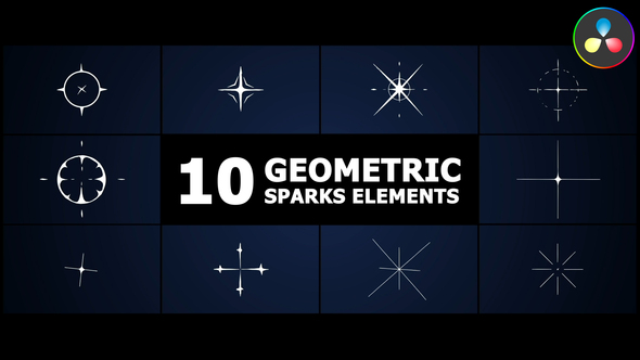 Photo of Geometric Sparks Elements | DaVinci Resolve – Videohive 53887682