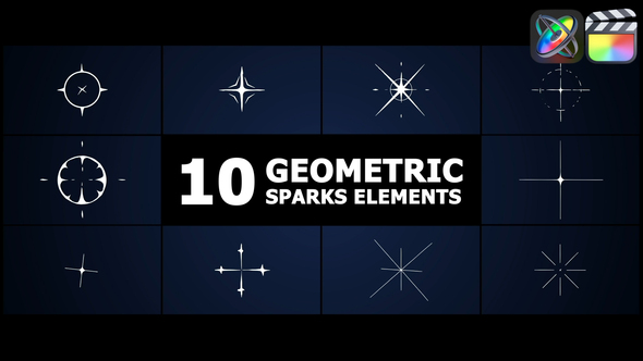 Photo of Geometric Sparks Elements | FCPX – Videohive 53796098