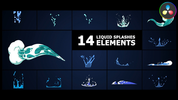 Photo of Liquid Splashes Elements | DaVinci Resolve – Videohive 53524209