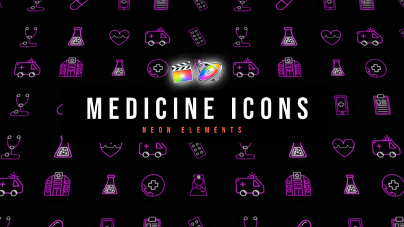 Photo of Medicine Neon Icons – Videohive 53696999