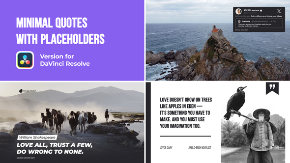 Photo of Minimal Quotes with Placeholders | DaVinci Resolve – Videohive 53965721