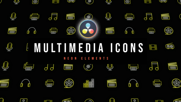 Photo of Multimedia Neon Icons – Videohive 53637449