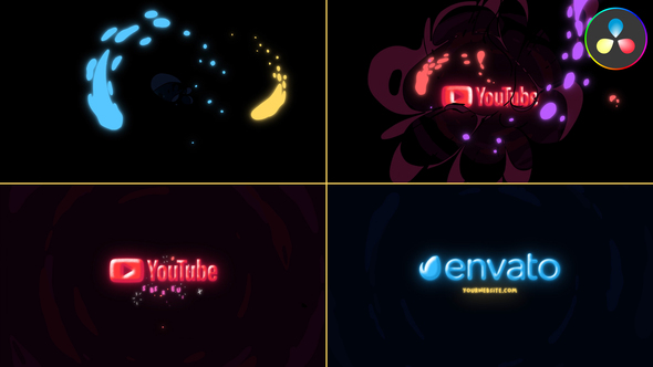 Photo of Neon Drops Logo for DaVinci Resolve – Videohive 53783690