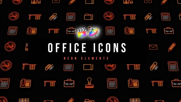 Photo of Office Neon Icons – Videohive 53698576