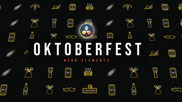 Photo of Oktoberfest Neon Icons – Videohive 53953536