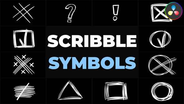 Photo of Scribble Symbols | DaVinci Resolve – Videohive 53798261