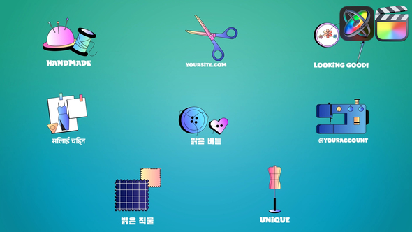 Photo of Sewing Icons And Titles for FCPX – Videohive 53930377