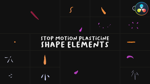 Photo of Stop Motion Plasticine Shape Elements for DaVinci Resolve – Videohive 53643987