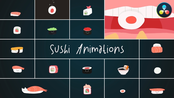 Photo of Sushi Animations for DaVinci Resolve – Videohive 53688586