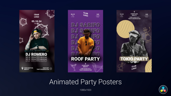 Photo of Animated Party Posters – Videohive 54381761