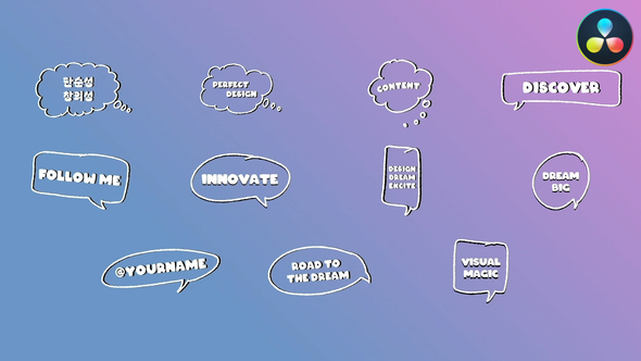 Photo of Cartoon Comic Speech Bubbles for DaVinci Resolve – Videohive 54347421