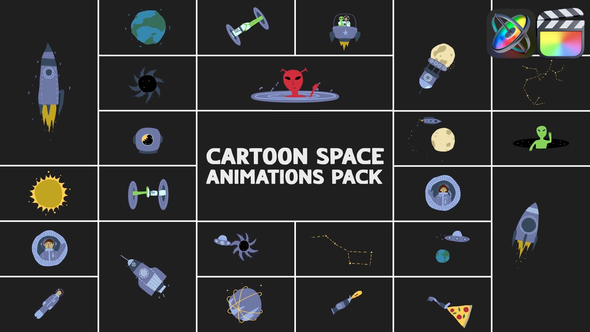 Photo of Cartoon Space Animations Pack for FCPX – Videohive 54148225